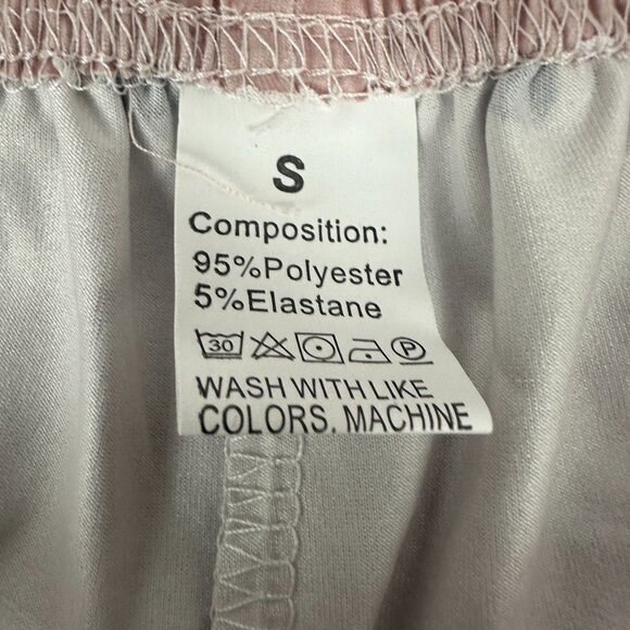 Pink Heart Print Pajama Set - Camisole & Shorts - Size Small - Picture 6 of 7